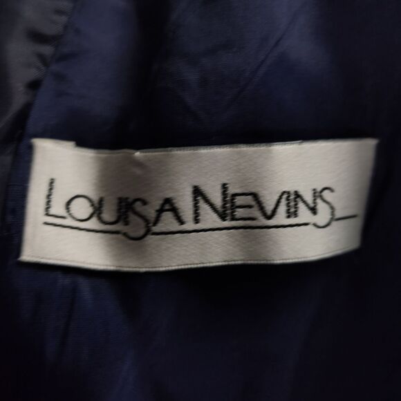 Vintage 90s Peplum Midi Dress Size 10 Blue Garden Party Off the Shoulder - Picture 12 of 16